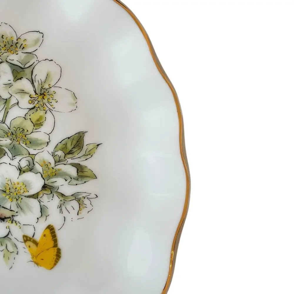 Beatrix Potter Peter Rabbit Easter Flowers & Butterflies Dinner Plates Set of 4